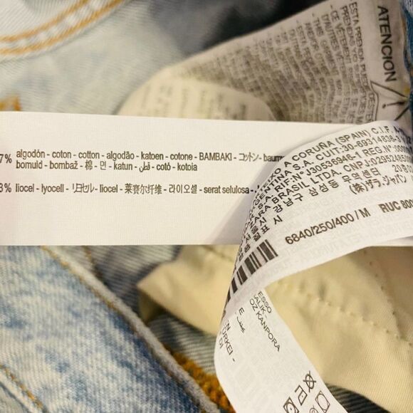 Zara Jean Denim Maxi Skirt Y2K High Waist Distressed Raw Hem Front Slit Skirt - Picture 10 of 11